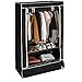 TecTake Armario de Tela Ropa ropero Organizador guardarropa Plegable con 3 Compartimentos | 87 x 159 x 49cm (Negro | No. 402534)