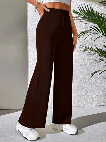 Image of GRECIILOOKS Women's Parachute Cargo Pants - High Waist Flared Korean Trousers| Trendy Casual Wear for Daily & Travel Use (Available in Plus Size)
