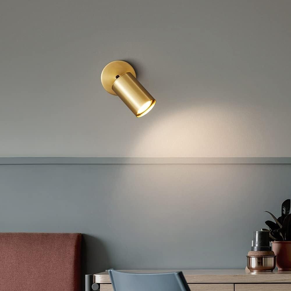 Applique da Parete per Interni Sfondo Parete Lampada da Parete Moderna in Ottone Lampade da Parete per Camera da Letto Comodino Corridoio Decorazione Punto Lettura Luce Calda 5W