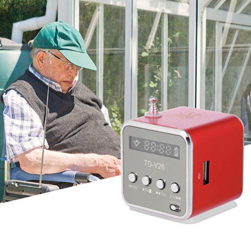 Pruie 3.5mm com fio mini alto-falante portátil mp3 player rádio fm amplificador de música suporte tf