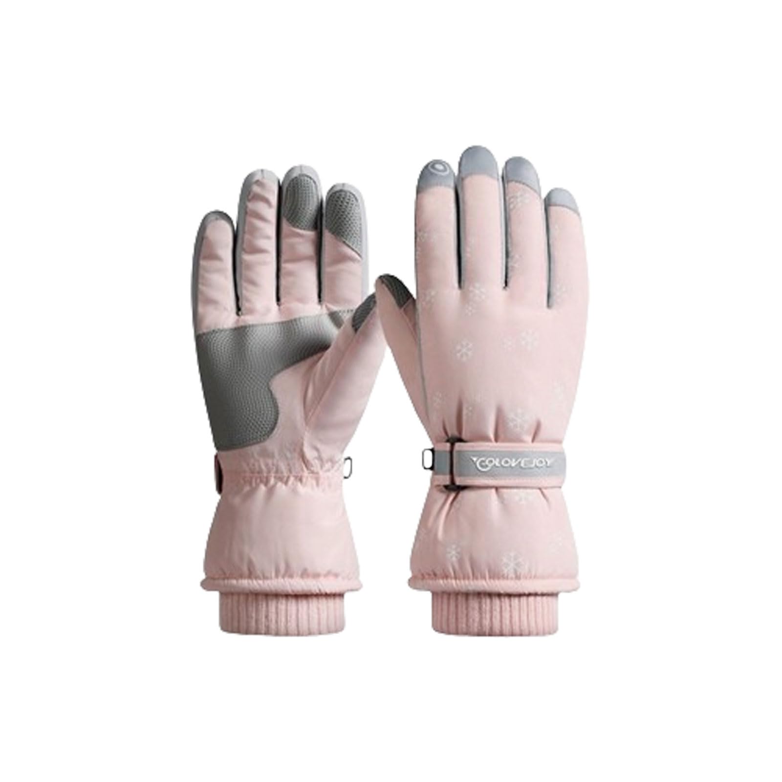 Guanti da Sci Invernali da Donna, Dita Intere per Sport all'Aria Aperta Ciclismo Equitazione Guanti Caldi Touchscreen Antiscivolo Impermeabili,