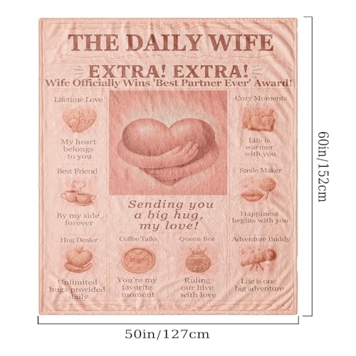 69% Off Romantic Wife Blanket - Warm Hugs Flannel Throw Gift - Image 3