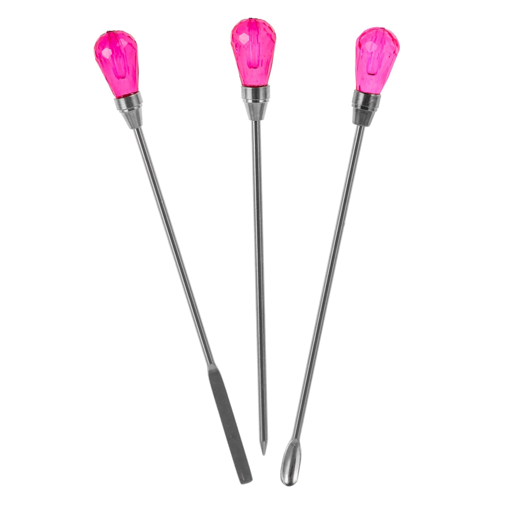 VILLFUL 3pcs Stainless Steel Metal Paint Stir Spoon Paint Sticks Metal Paint Stir Sticks Paint Spoon Stir Glue