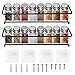 Jinlaili 2 Pezzi Porta Spezie, 29*6*6 cm Organizer Cucina, Porta spezie da Cucina a Muro in Acciaio Inossidabile, Metallo Portaspezie, Organizer Portaspezie Autoadesivo, Porta Spezie Salvaspazio