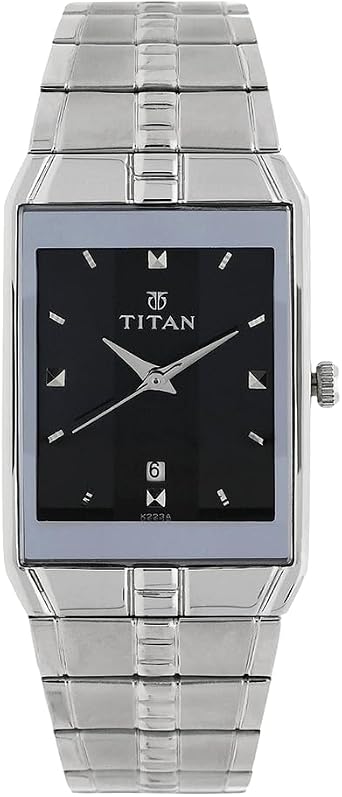 Titan Mens Kaleshma Analog Dial Watch - Black, Black