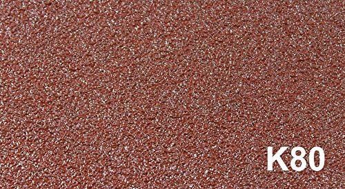 Goodway Gewebe-Schleifbänder für Bandschleifer – 75 x 533 mm, Körnung 80, 10 Stück – Hochwertige Schleifbänder für präzises Schleifen von Holz und Metall