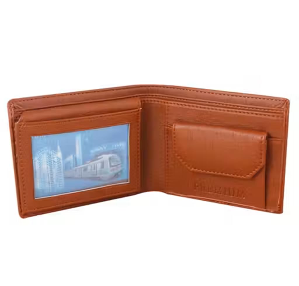 Men's Leather Bifold Wallet in Tan-picture-13