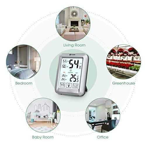 Habor Upgraded Digital Hygrometer Indoor Thermometer, Room Temperature Hygrometer Monitor with 3