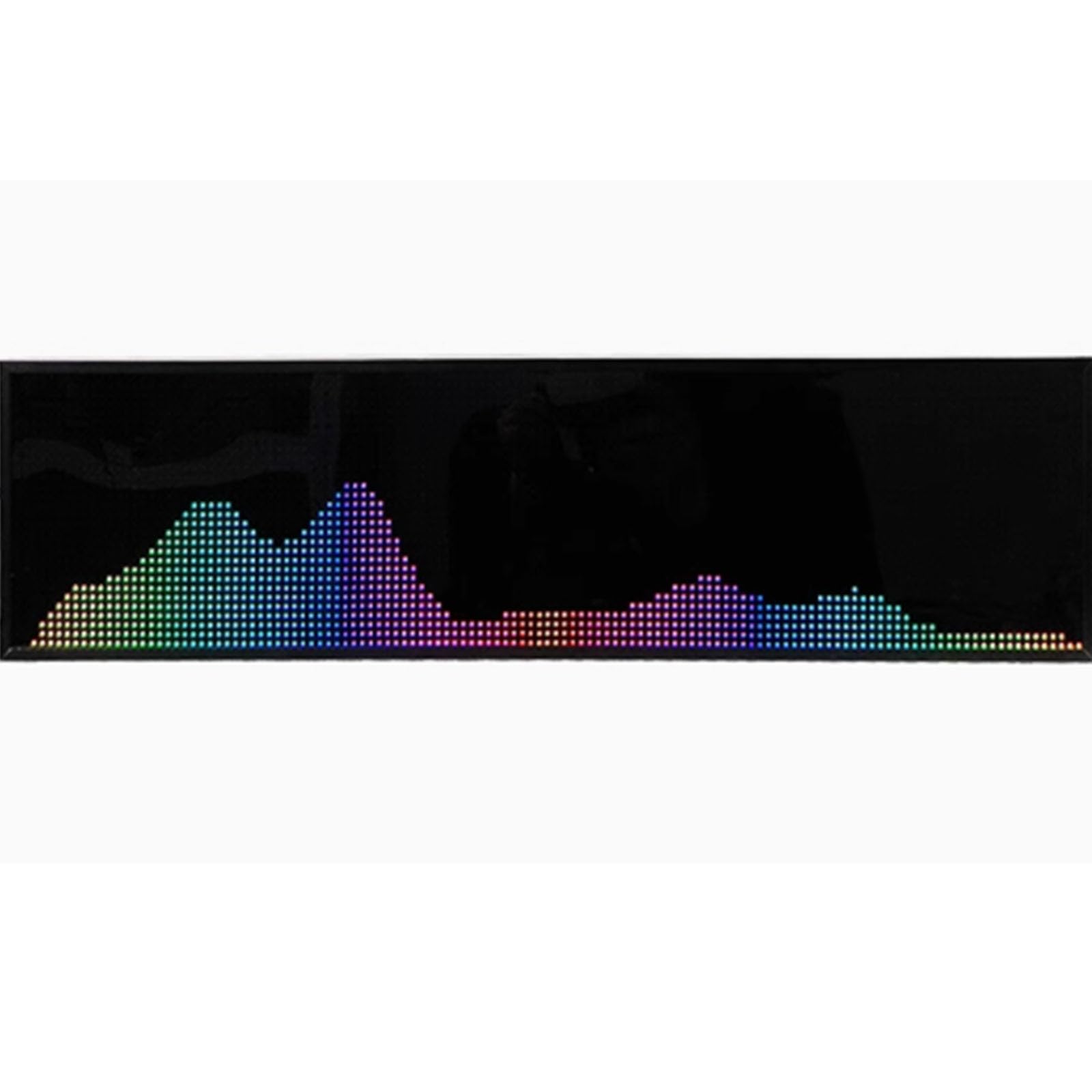 Analizador de espectro musical LED, pantalla de nivel de audio RGB con 36 estilos, reloj digital, control de voz y línea, 4 rangos de frecuencia para uso en coche y estudio