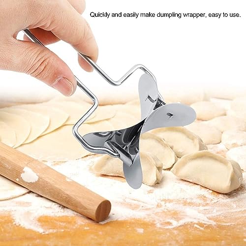 2 Pcs Dumpling Cutter, Stainless Steel Dumpling Wrapper Skin Dough Cutter Dumpling Wrapper Tools for Home Kitchen DIY - Image 2