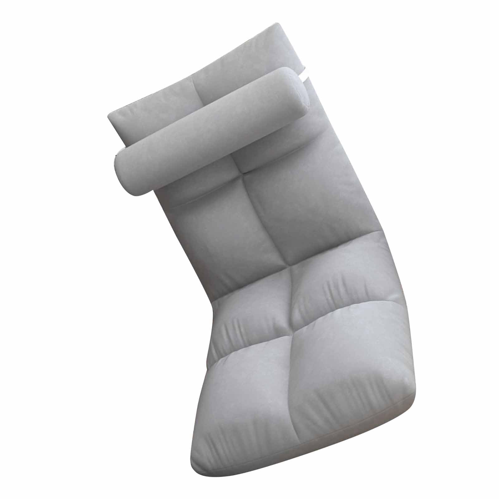 Silla de suelo con soporte para la espalda, plegable, sofá cama, sillón reclinable, silla de juegos de suelo, sillón reclinable, sofá de suelo, funda extraíble de fácil lavado (gris premium)