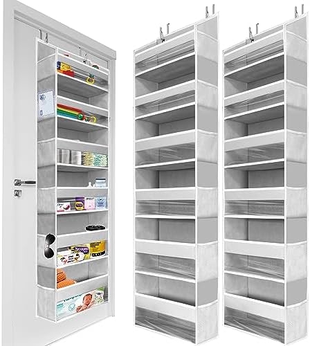 Maximize Bedroom Storage with These Creative Solutions HOMELUX THEORY Over The Door Organizer Hanging - 50lbs Load 6 Lar...