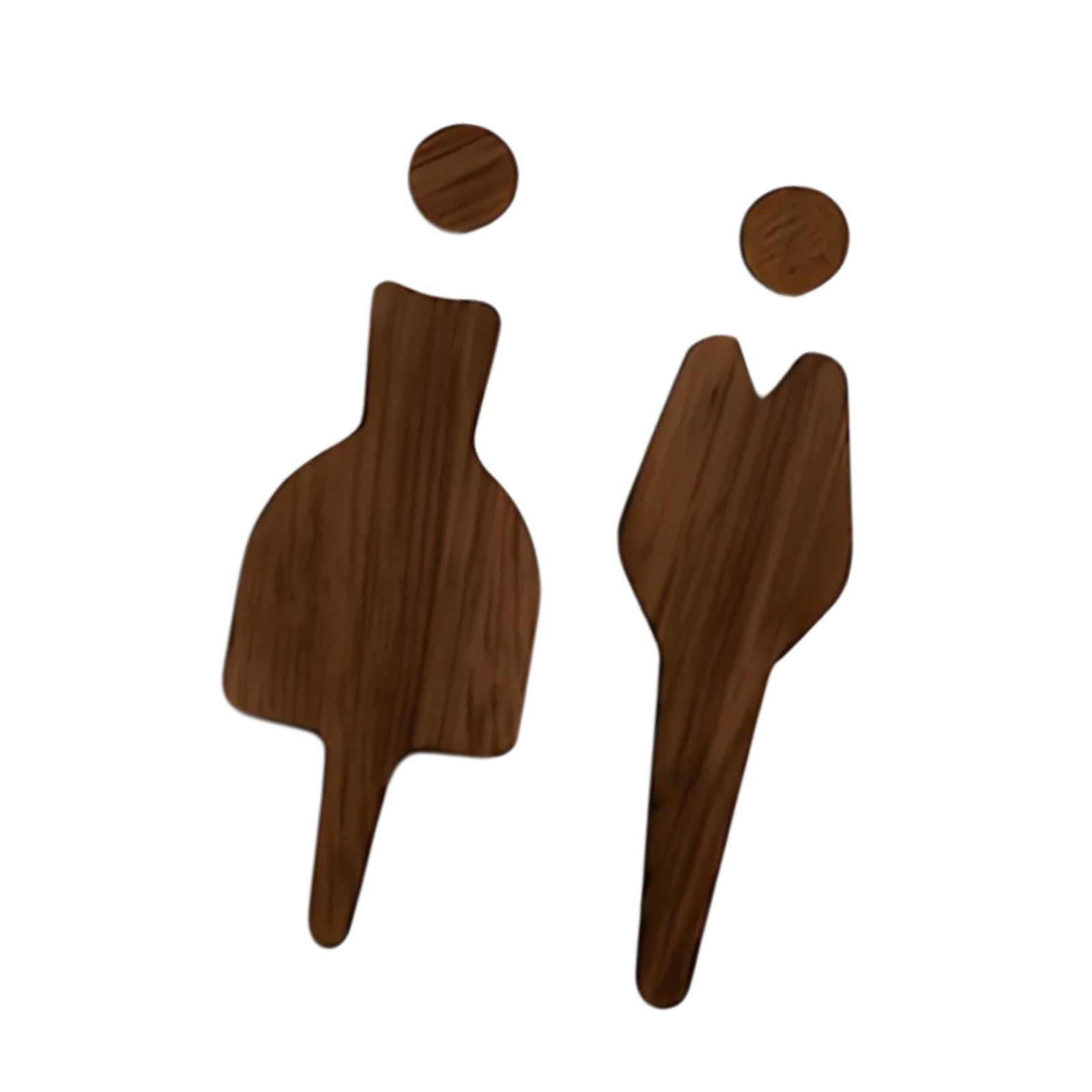 LUCKGONI Wooden Bathroom Sign Rustics Men's Women's Toilet Wall Signs for Business Rustics Funny Bathroom Restroom Door Decors