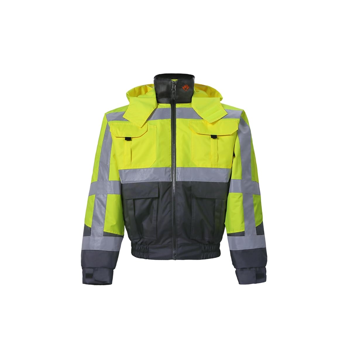 2W International 352C-3 5XL High-Viz Class 3 Jacket with Removable Lining Lime - 5XL