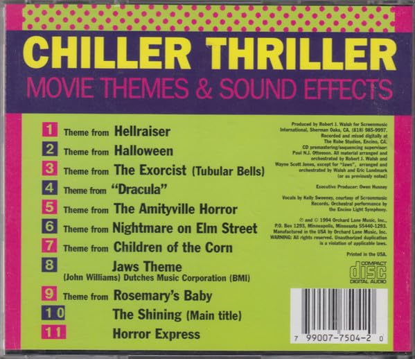 Chiller Thriller Movie Themes & Sound Effects