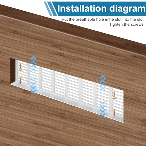 Grille aeration reglable aluminium 400 x 150 mm extérieure 2 pcs