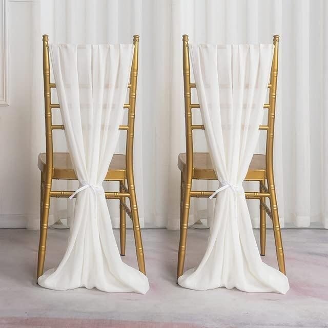 Housses de chaise en mousseline lot de 10 pour décoration mariage