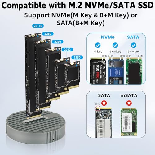 Lector Externo M.2 NVMe SSD Adaptador 10Gbps USB A WAY07 miniatura 4