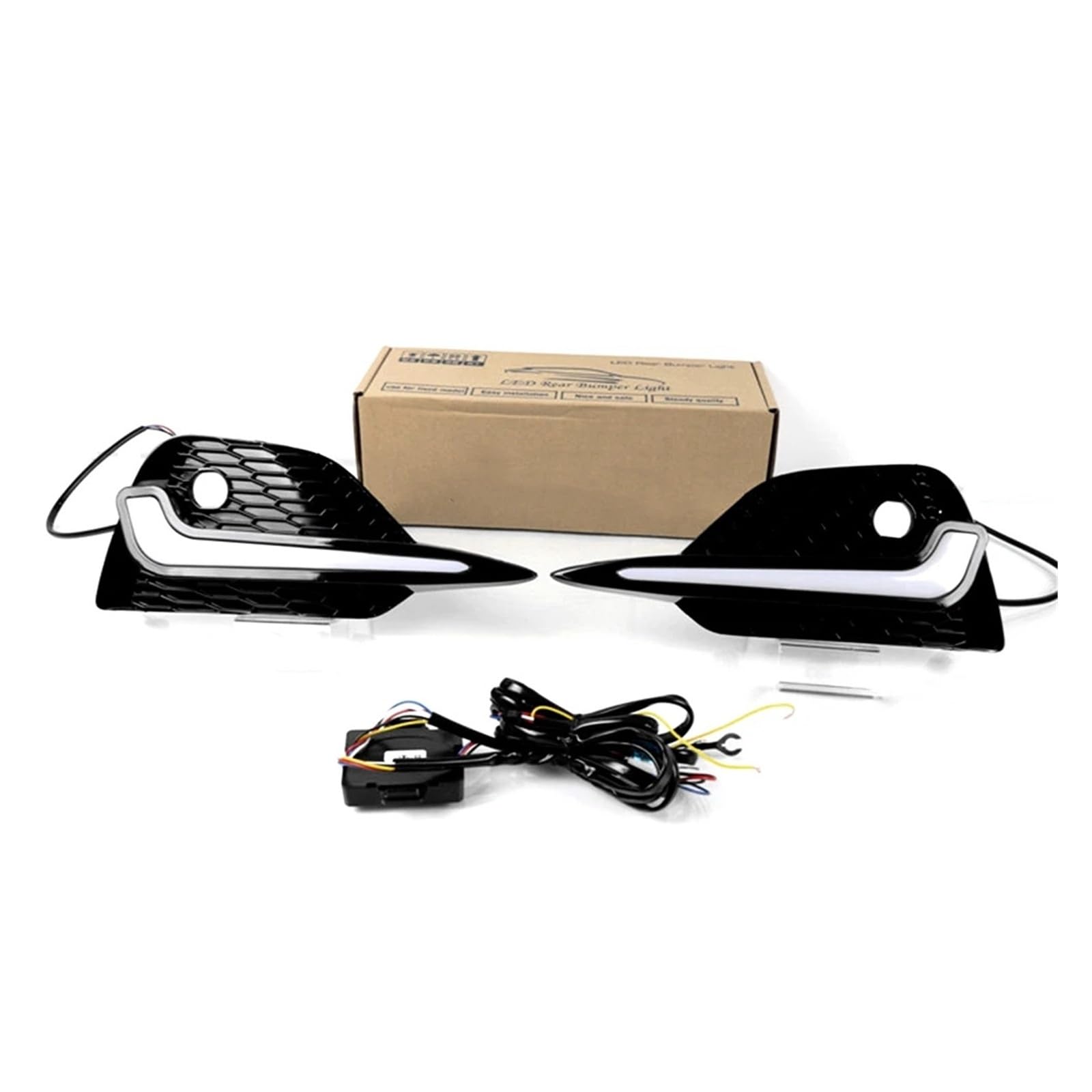 XCZPRKMXY LED DRL Daytime Running Light Front Fog Lamps with Turn Signal Assembly Accessories Compatible With Nissan Qashqai 2019 2020