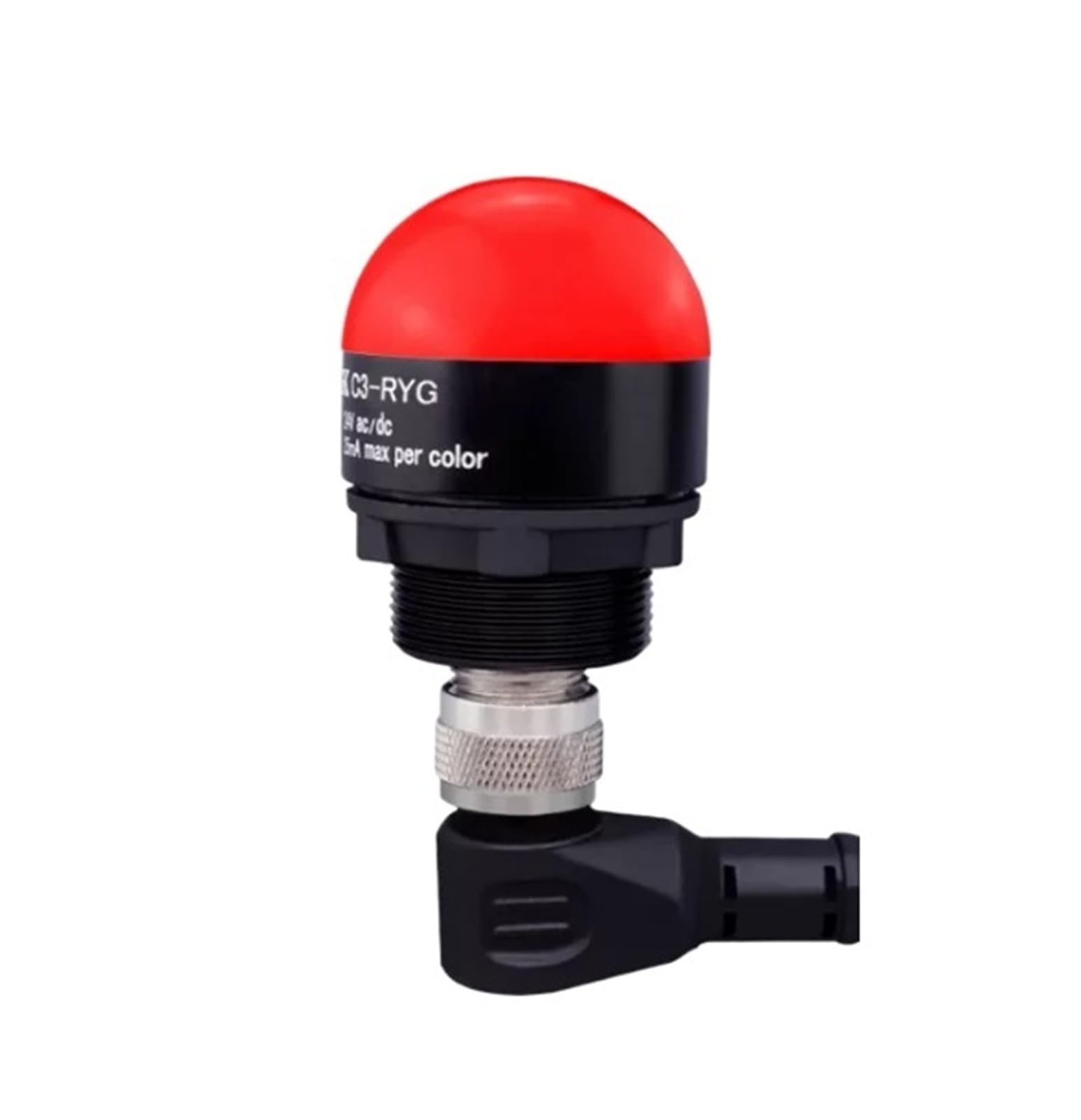 Luz de señal de tres colores C332Q-RYG Luz indicadora hemisférica de 30 mm fija(24V)