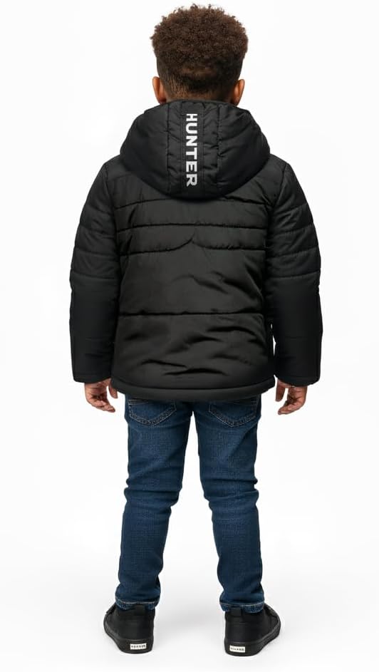 Hunter Boys Puffer Jacket – Hooded Winter Coat, Resistant, Plush Lined Zip Front Outerwear for Toddlers to Big Boys (12M–12Y) - Image 6