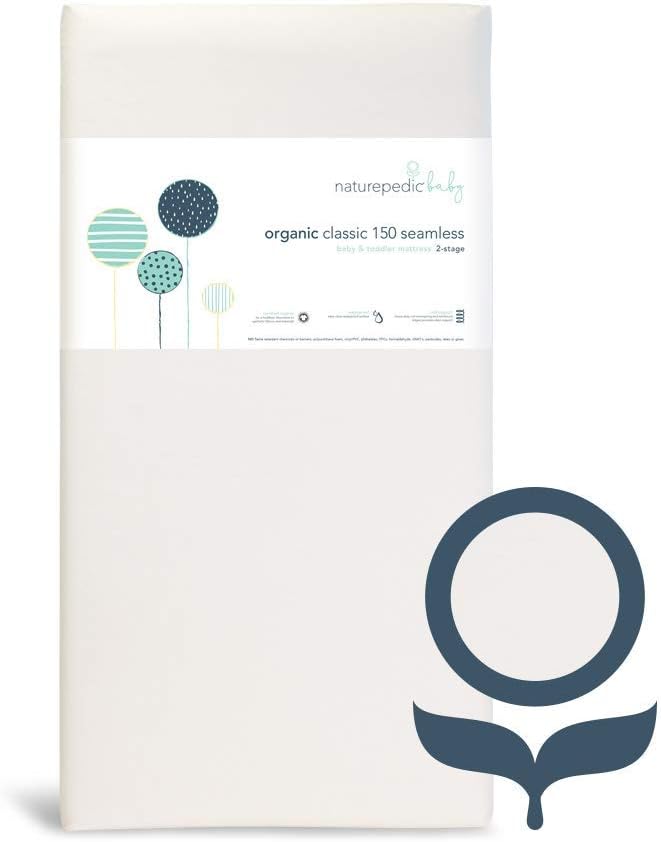 No Compromise Organic Cotton Classic 150 Seamless Dual Firmness Crib Mattress By Naturepedic