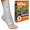 Incrediwear Ankle Sleeve – Infrared Ankle Brace for Women and Men to Support Pain Relief, Swelling, Plantar Fasciitis, Sprains, Achilles, Arthritis (Grey, Large)
