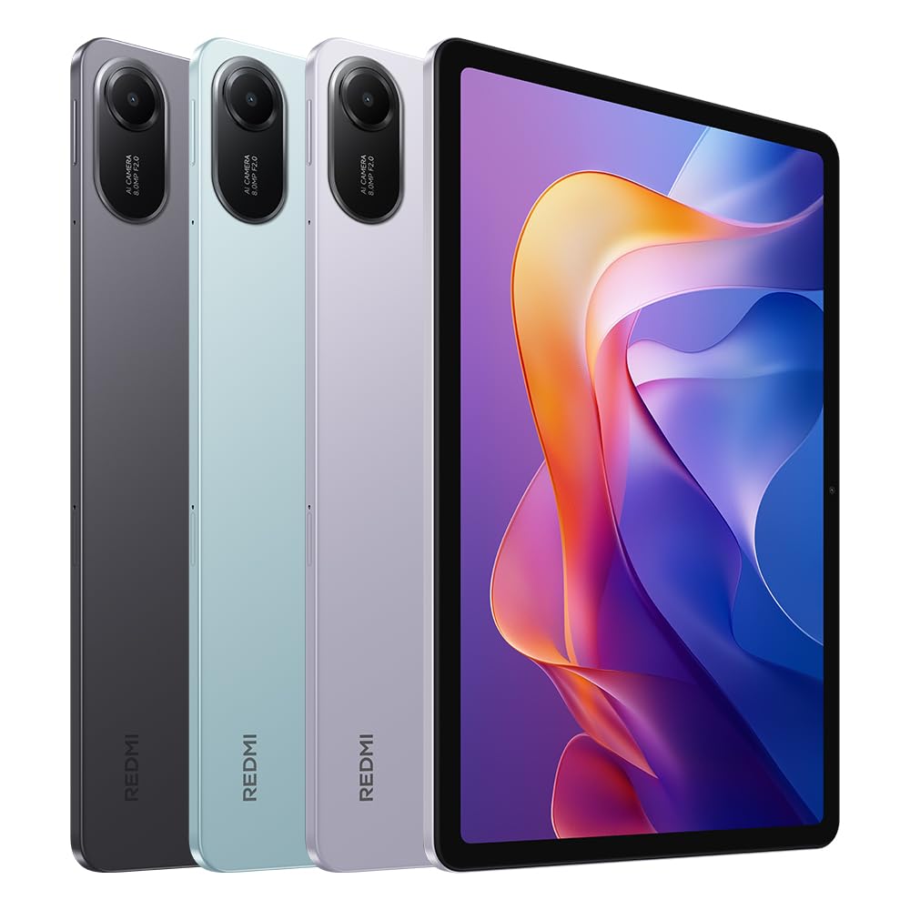 XIAOMI Redmi Pad 2, 4 Go + 128 Go Tablette, 1600 x 2560 Pixels, 11 Pouces, Mediatek Helio G100 Ultra, Android 15, Vert, 9000 mAh, 18 W, avec Chargeur, sans NFC