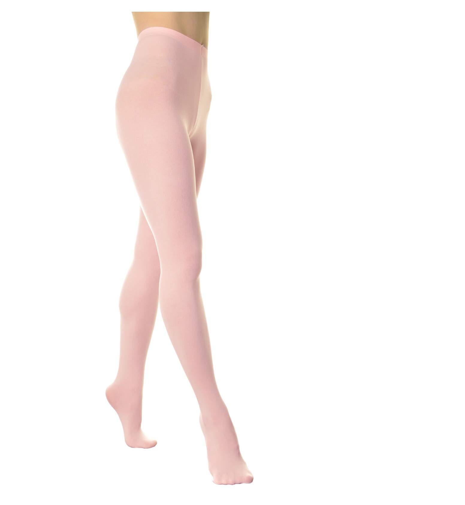 Mytoptrendz® Soft Stretchy Tights for Dance and Occasion School wear Dance Stockings Footed Semi Opaque Tights (Pink, Small)