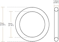 Vista 4 de uxcell Juntas tóricas de silicona, 0.276 in OD 0.157 in ID 0.059 in Ancho VMQ Junta de sello para válvulas de compresor reparación de tuberías