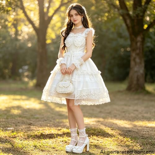 Image of FOREADA Mary Janes for Women Platform Heels Bow Kawaii Shoes Vintage Dress Pumps