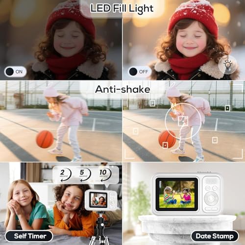 Image of Digital Camera for Kids, 48MP FHD 1080P Point and Shoot Digital Cameras with 16X Zoom Anti-Shake