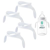 Vista 1 de Asas para biberones compatibles con biberones Philips Avent anticólicos y AirFree, soporte para biberones compatible con Avent, 4 unidades (blanco)