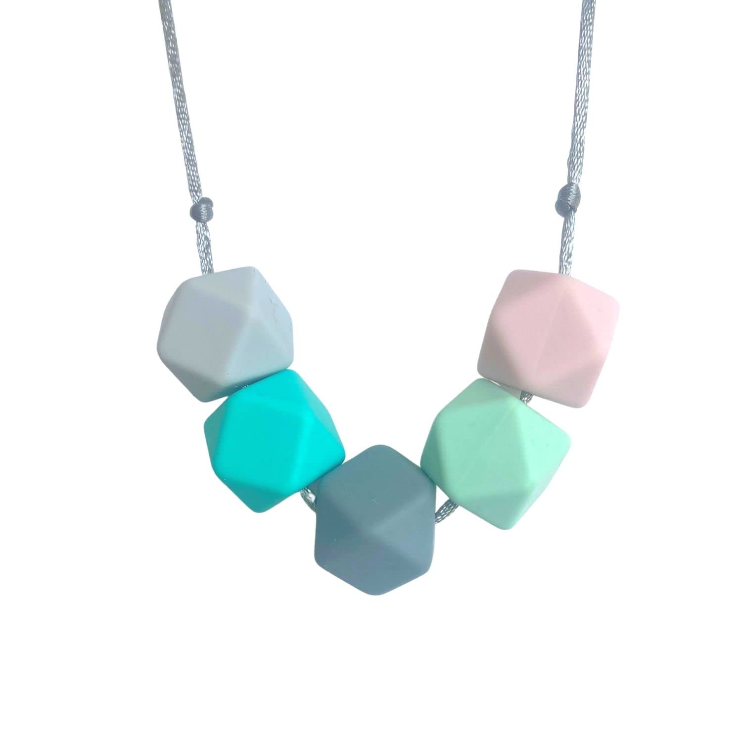 Summer Shade Silicone Hexagon Breastfeeding Fiddle Sensory Necklace