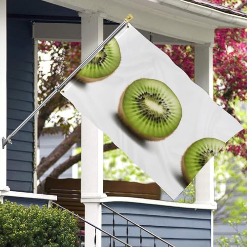 Drapeau de bienvenue extérieur vert kiwi pour embellir vos fêtes de famille
