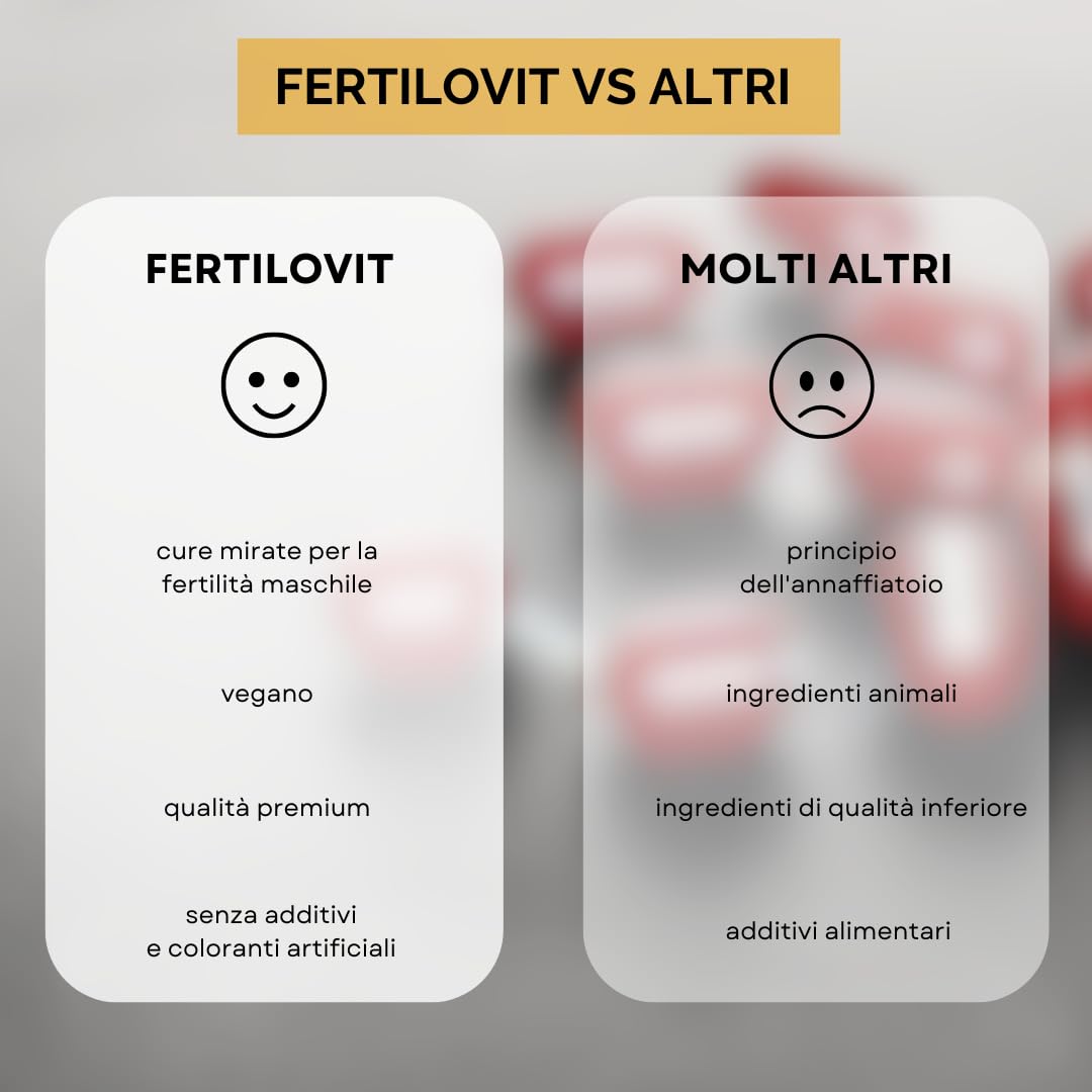 Fertilovit® MT – Integratore per fertilità maschile con Zinco, Selenio, L-Carnitina, Taurina, Licopene e Coenzima Q10 – Supporto per la normale formazione degli spermatozoi – 90 capsule (3 mesi)