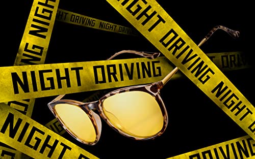 Tjutr Women's Night-Vision Glasses For Driving, Hd Polarized Yellow Lens Reduce Glare Safety Nighttime Uv Protection (White Tortoise Frame/Photochromic Night-Vision Glasses) #TOP4