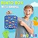 Fimibuke Bento Lunch Box for Kids, Leak Proof Toddler Bento Box with 4 Compartments BPA Free Dishwasher Safe Lunch Container with Utensils, Ideal Portion Sizes for Ages 3-12 Girls Boys for School