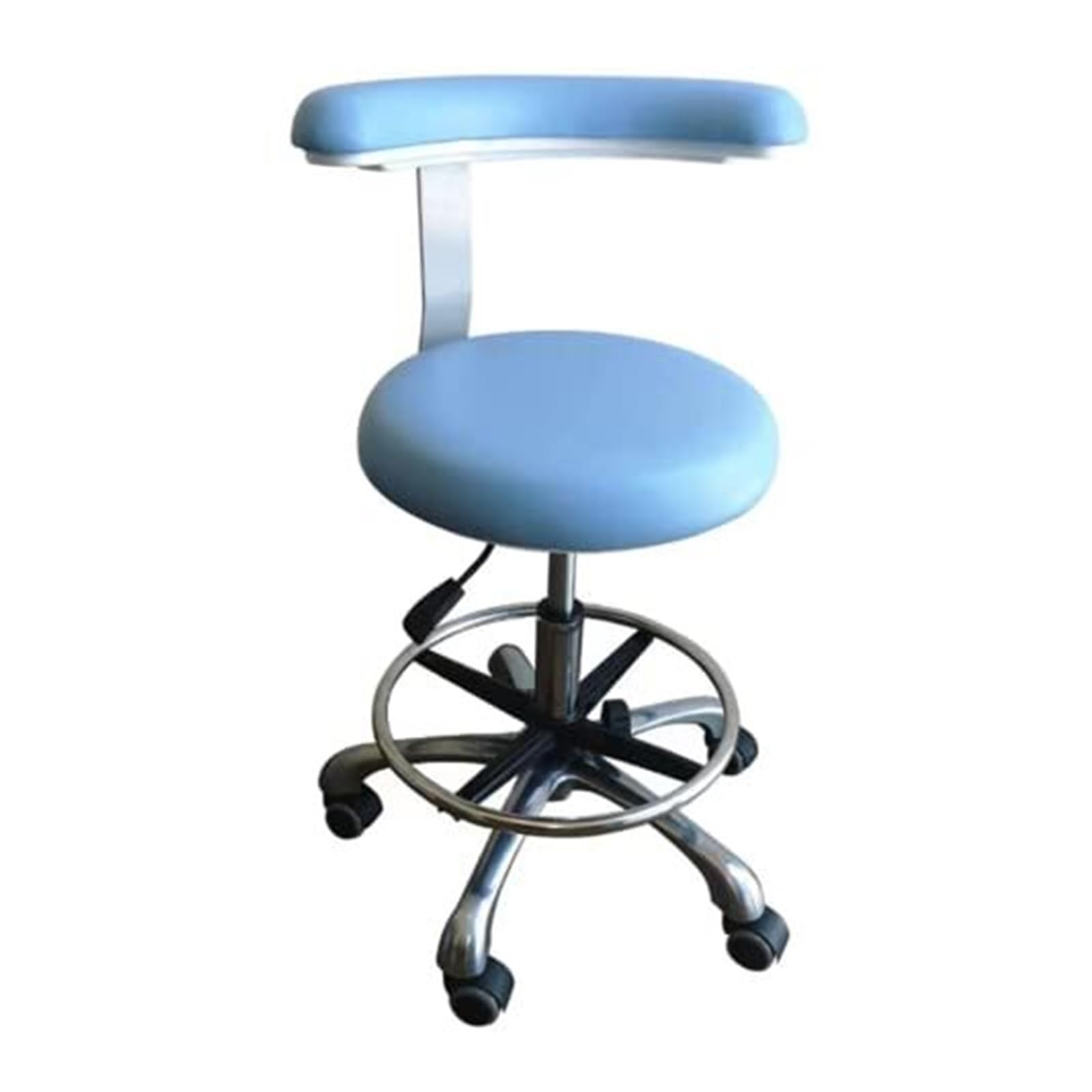 Poltrona odontoiatrica girevole, poltrona assistente regolabile in altezza, design della sella in pelle PU for cliniche e saloni, comoda e braccioli(D3)