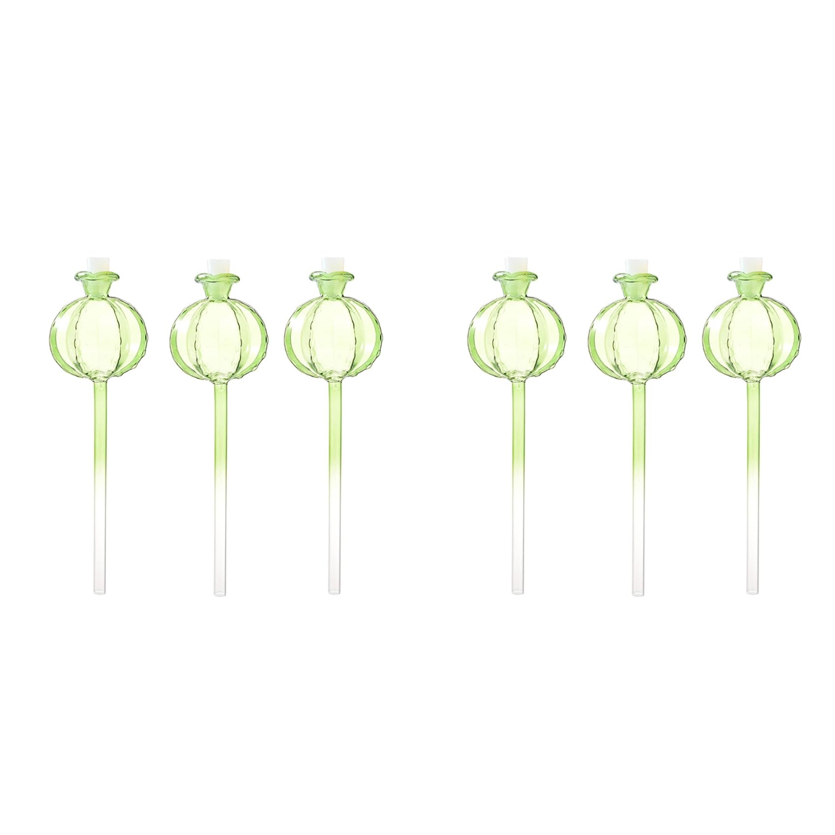 Jnchdghwa Green Plant Watering Globes,6Pcs Blown Plant Watering Devices, Self Watering Globes Watering Globes For Indoor Plants Cactus