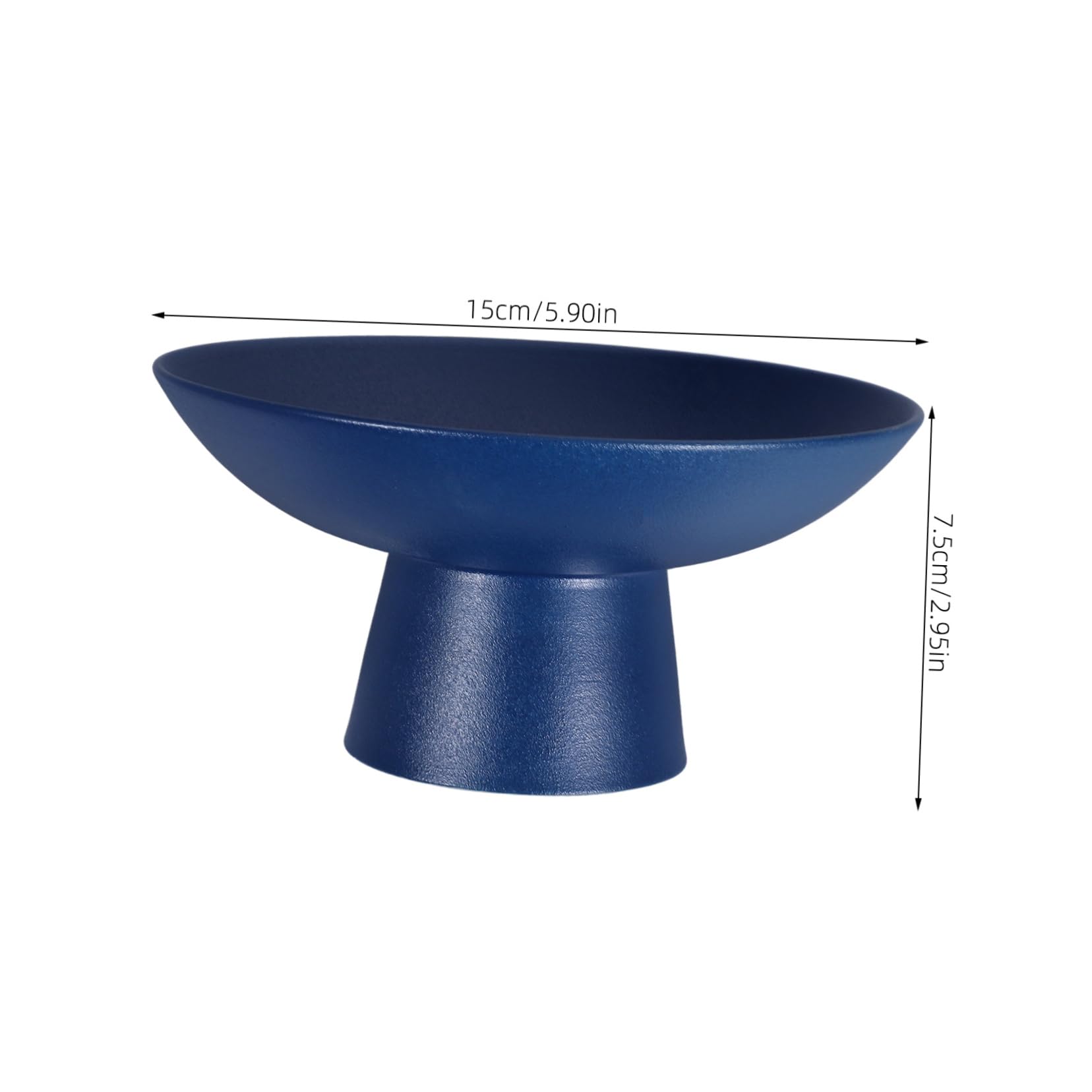 Healifty Fruit Tray Snack Organizer for Countertop Serving Platters Dining Table Decor Decorative Bowl Fruit Plates Candy Dish Holder Candy Display Rack Appetizer Serving Tray Ceramics Navy