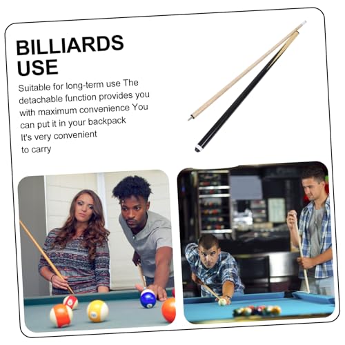 Taco de billar desmontable de madera dura para snooker miniatura 7