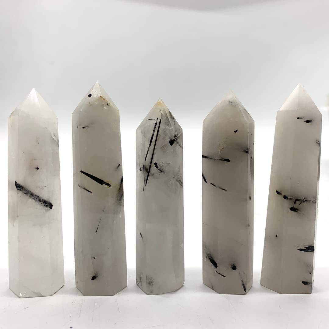 Pointe de quartz noir 60-80mm pour harmoniser l'ambiance de votre salon