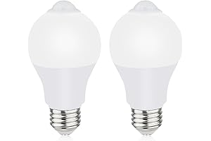 2 Packs Motion Sensor Light Bulbs for Outside or Inside