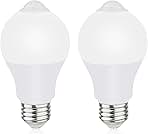Motion Sensor Light Bulbs for Outdoor Indoor, 9W A19 Motion Detector Led Bulb, 60 Watt Equivalent, E26 800lm 5000K Daylight, Dusk to Dawn Motion Activated Security Lights for outside, Inside (2 Pack)