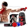 CHAMPS-MMA-Boxing-Reflex-Ball-Improve-Reaction-Speed-and-Hand-Eye-Coordination-Training-Boxing-Equipment-for-Training-at-Home-Boxing-Gear-for-MMA-Equipment-Punching-Ball-Reflex-Bag Boxing Reflex Balls Set of 4 – Boxing Ball MMA Gear of with Varying Weights with Adjustable Headband and 4 Spare Strings to Improve Speed and Hand-Eye Coordination for Men, Kids Boxing Equipment