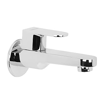 Hindware Italian Collection F340004CP Elegance Bib Cock, Brass with Chrome Finish