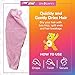 Spa Savvy Care Bears Microfiber Quick Dry Hair Towel Wrap, Cheer Bear Twist Turban for Women, Lightweight Absorbent Hair Wrap, Pink