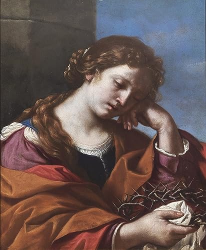 Impression d'art Marie-Madeleine Guercino, grand tableau sur toile 60x90cm