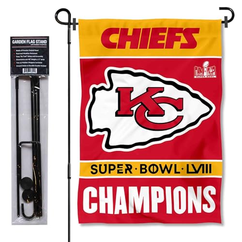 Mástil de bandera de jardín Kansas City Chiefs Super Bowl LVIII el regalo ideal para fans NFL